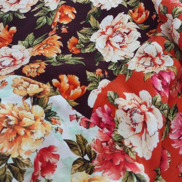 Farm Rio Patchwork Floral Printed Midi Skirt for Anthropologie Sz. Small - Picture 5 of 13